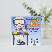 Boy Science Anniversaire Fête Invitation (Debout devant)