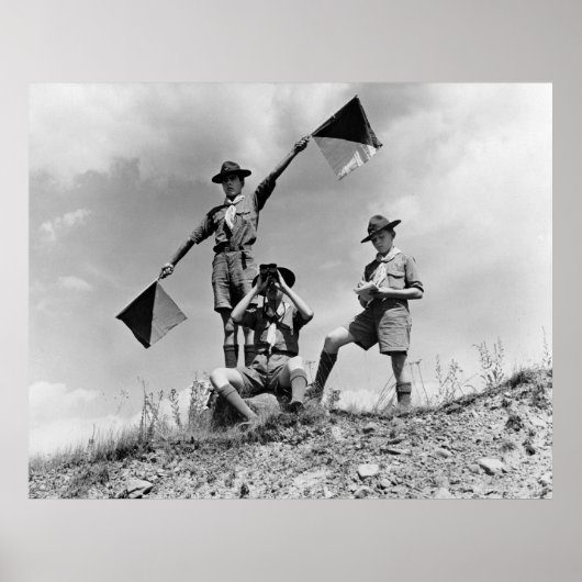 Boy Scout Semaphore Flags, jaren 1940 Poster (Voorkant)