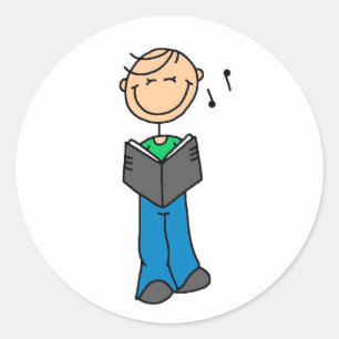 Boy Singing Sticker