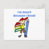 Boy Smart omdat ik las Briefkaart (Voorkant)
