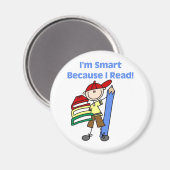 Boy Smart omdat ik las Magneet (Voorkant / Achterkant)