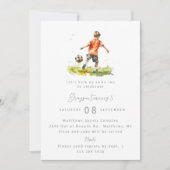 Boy Soccer verjaardagsfeestje Uitnodiging - Waterv (Voorkant)