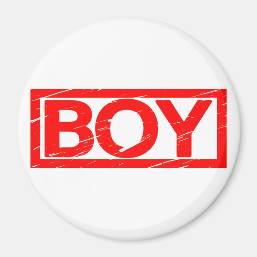 Boy Stamp Magneet (Voorkant)