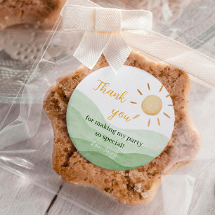 Boy Sunshine 1e Verjaardag Sticker Labels