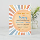 Boy Sunshine Baby shower Kaart (Staand voorkant)