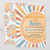 Boy Sunshine Baby shower Kaart (Voorkant / Achterkant)