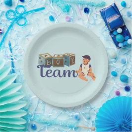 Boy Team Babyshower Papieren Bordje