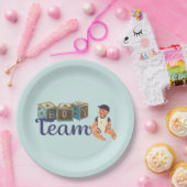 Boy Team Babyshower Papieren Bordje (Feest)