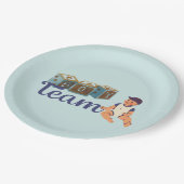 Boy Team Babyshower Papieren Bordje (Gekanteld)