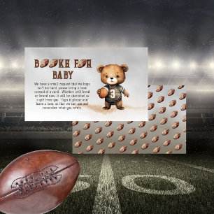 Boy Teddy Bear Amerikaanse Football Boeken voor Ba Informatiekaartje
