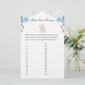 Boy Teddy Bear Baby Items Baby shower Game (Staand voorkant)