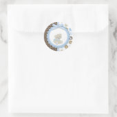 Boy Teddy Bear Dank je Ronde Sticker (Tas)