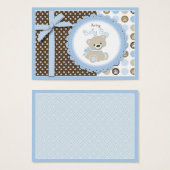 Boy Teddy Bear Gift Label Visitekaartje (Voorkant /achterkant)
