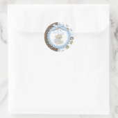 Boy Teddy Bear Ronde Sticker (Tas)