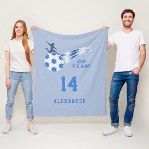 Boy Teen Sports Voetbal Athlete Personalized Fleece Deken