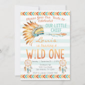 Boy Tirbal Aztec Boho Wild Uitnodiging van één dag (Voorkant)