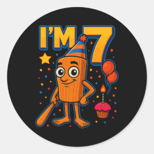 Boy Tung Tung Sahur 7 jaar oude Italiaanse Brainro Ronde Sticker