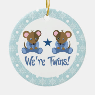 Boy Twins Baby Mice Keepomwille Ornament Gift