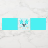 Boy Twins Baby shower Waterfles Etiket (Enkel label)