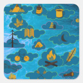 boy vierkante sticker (Voorkant)