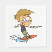 Boy Wakeboarding Fun Zomer Watersport Servet (Voorkant)