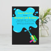 Boy Water Splash 6e anniversaire Invitations (Debout devant)