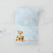 Boy Watercolor Baby shower Merci Cartes (Intérieur)