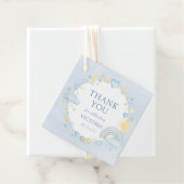 Boy Waterverf Rainbow Baby Sprinkle Bedankjes Labels (In situ)