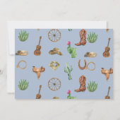 Boy Western First Birthday Rodeo Carte de remercie (Dos)