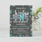 Boy Winter Onederland Anniversaire Invitation Arge (Debout devant)