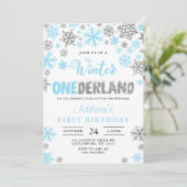 Boy Winter Onederland Eerste Uitnodiging van de Da (Staand voorkant)