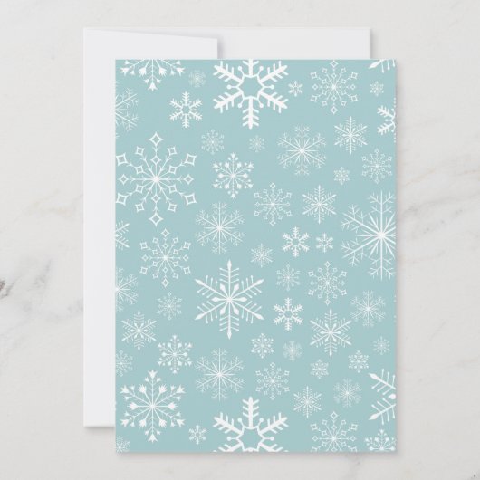 Boy Winter Snowflake Baby shower Uitnodiging (Achterkant)