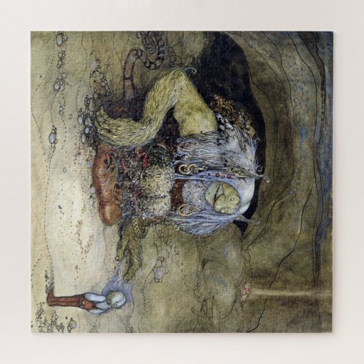 "Boy with Troll" van John Bauer Legpuzzel (Horizontaal)