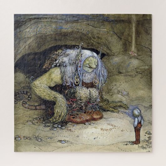 "Boy with Troll" van John Bauer Legpuzzel (Verticaal)