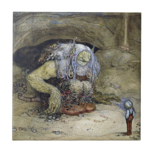 "Boy with Troll" van John Bauer Tegeltje