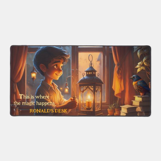 Boy Wizard Magic Fantasy Bureaumat (Voorkant)