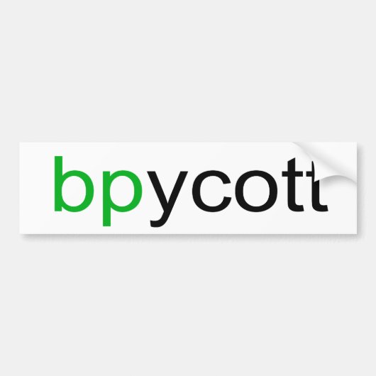 Boycot BP-Bumpersticker Bumpersticker (Voorkant)