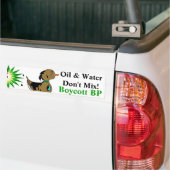Boycot BP Bumpersticker niet mengen (Op Truck)