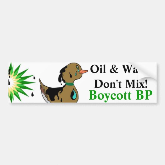 Boycot BP Bumpersticker niet mengen (Voorkant)