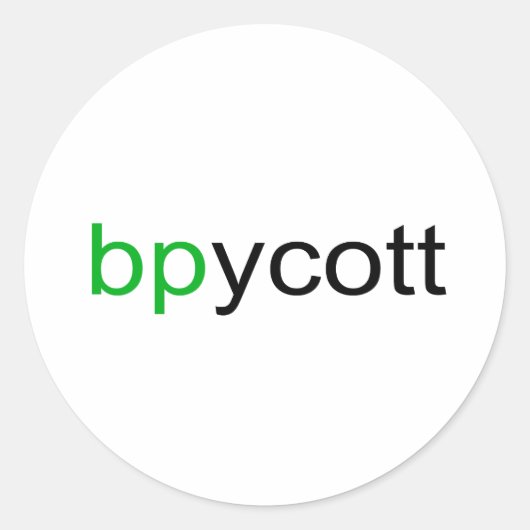Boycot BP ronde Sticker (Voorkant)
