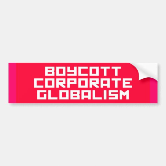 boycot bumpersticker (Voorkant)