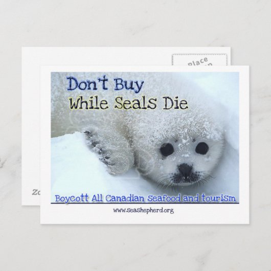 Boycot Canada Briefkaart (Voorkant / Achterkant)