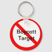Boycot doel Sleutelhanger (Achterkant)