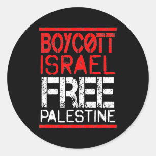 Boycot Israël Palestina Gaza Oorlog Bewustzijn Ronde Sticker