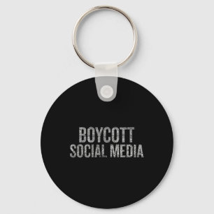 Boycot sociale media sleutelhanger