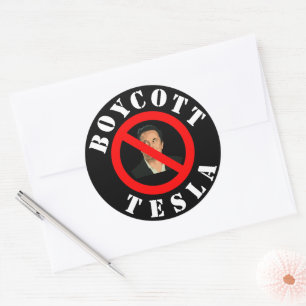 Boycot Tesla Sticker