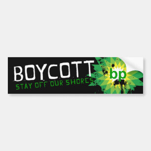Boycott_Blijf uit onze winkel Bumpersticker