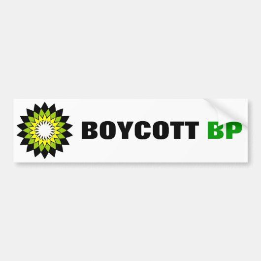BOYCOTT BP Bumpersticker (Voorkant)