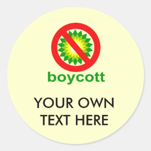 Boycott BP Ronde Sticker