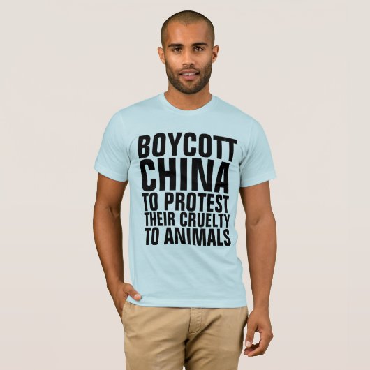 BOYCOTT CHINE POUR PROTESTER CONTRE LES T-SHIRTS D (Devant entier)